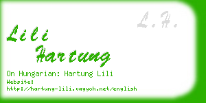 lili hartung business card